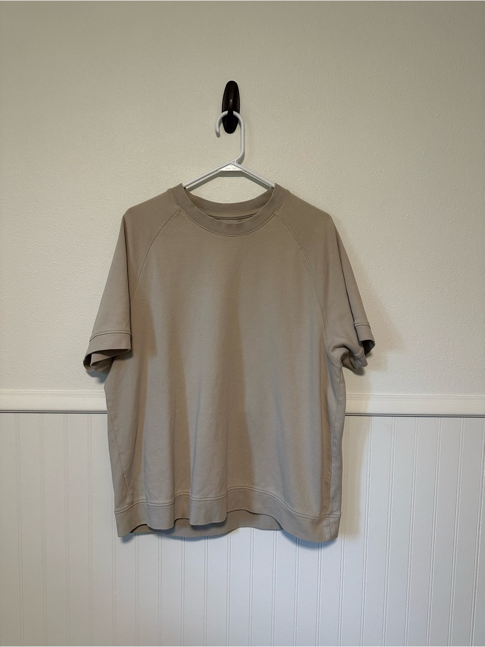 D&F Ricky Singh Tan Boxy Fit 100% Cotton Short Sleeve Sweatshirt XL